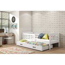 Bērnu divguļamā gulta KUBUS 80x160 balts